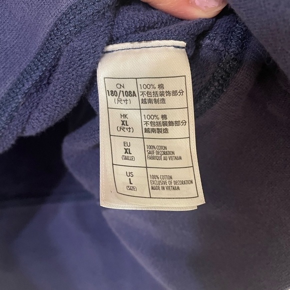 Disney Parks Mickey 1971 Crew Neck Sweater Large Letterman's Patch Retro Cotton - Picture 5 of 8
